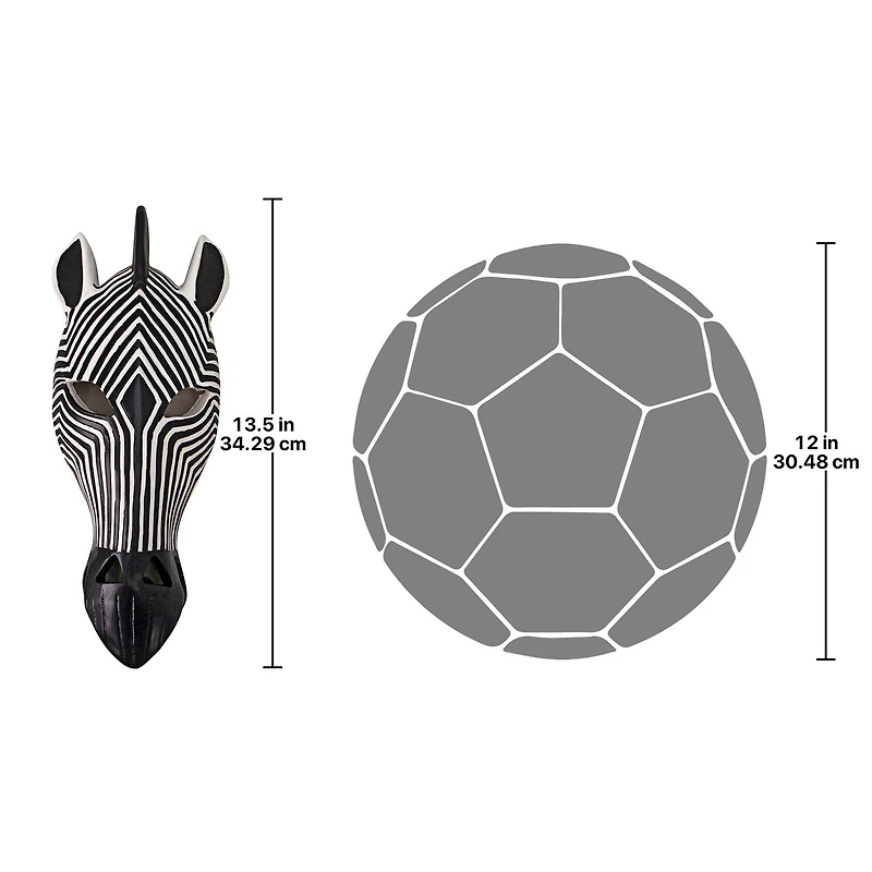 Design Toscano 13.5" Tribal-Style Zebra Mask