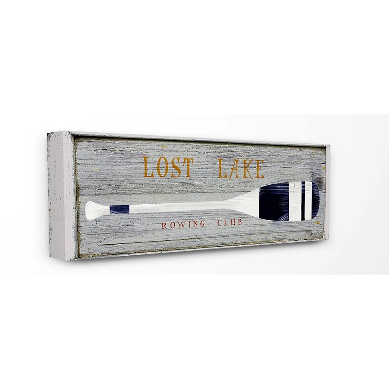 Stupell Industries Rustic Gray Oar Row Boating Canvas Wall Accent
