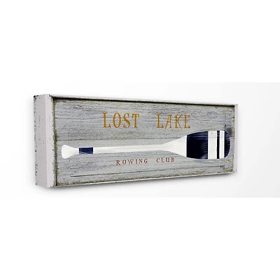 Stupell Industries Rustic Gray Oar Row Boating Canvas Wall Accent