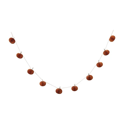 Hello Honey® 6ft. Orange Paper Folding Honeycomb Pumpkin Garland