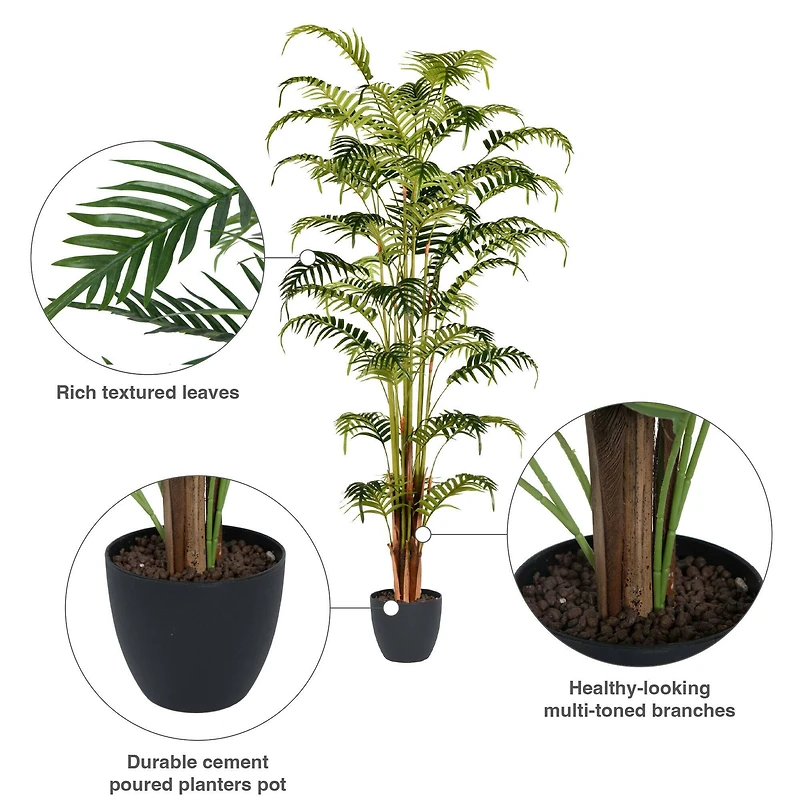 6ft. Potted Fern Palm with Real Touch Leaves