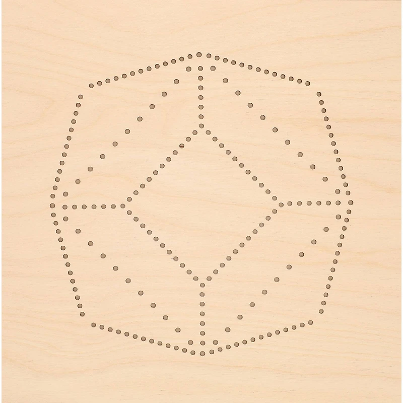 Leisure Arts® Intermediate Cube Wood Stitched String Art Panel Kit