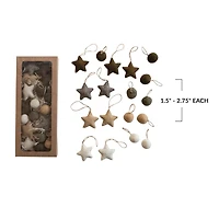Hello Honey® Handmade Wool Felt Ball & Star Ornament Set in Kraft Box