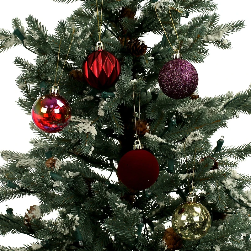 5 Pack 2.2" Burgundy Shatterproof Ball Ornaments by Ashland®