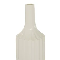White Ceramic Modern Vase, 19" x 5" x 5"