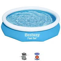 Bestway Fast Set 10ft. Wide Round Inflatable Pool Set