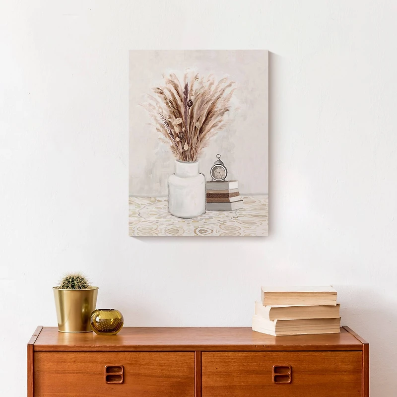 Grass In Vase 12" x 16" Canvas Wall Art