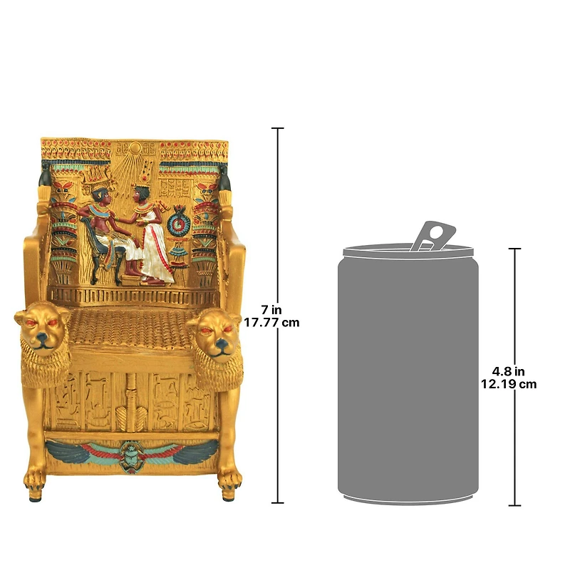 7" King Tut's Golden Throne Treasure Box