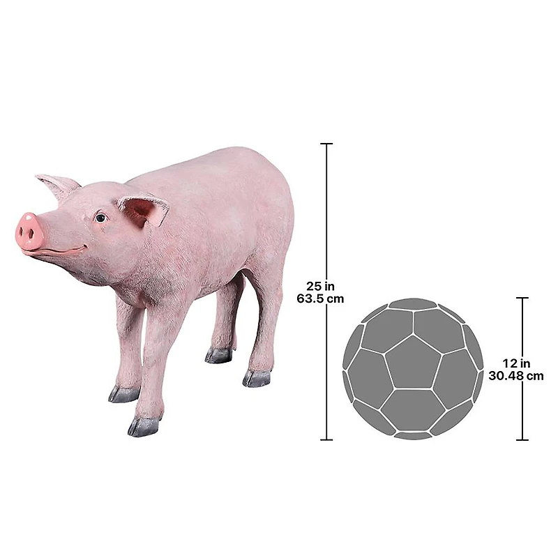 Design Toscano 38.5" Porkchop the Pig Lifesize Hog Statue