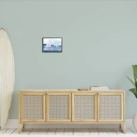 Stupell Industries White Sailboats Coasting Ocean Waters Blue Tide Framed Wall Art