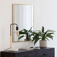 Habitat Laia 30" Golden Rectangular Wall Mirror