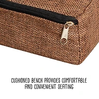 Honey Can Do Deep Espresso Entryway Bench with Storage Shelves