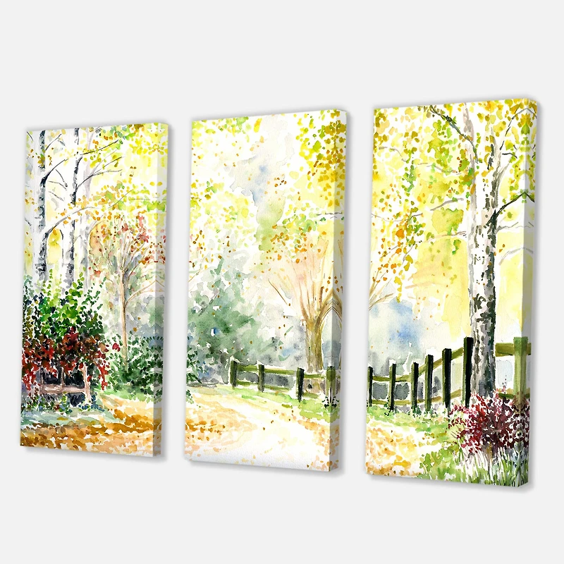 Designart - Autumn Countryside Landscape In The Afternoon