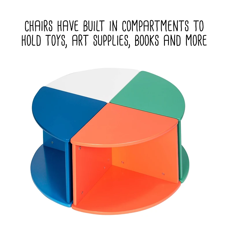 Honey Can Do 19.7" Kids Nesting Table & Chairs Set