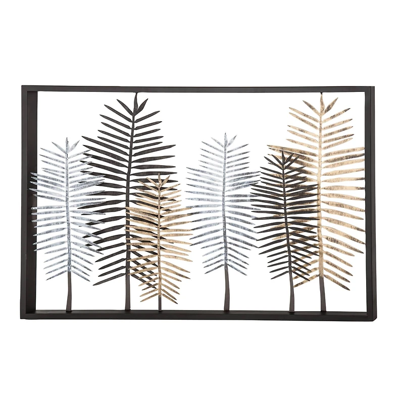 45" Black Iron Modern Wall Décor