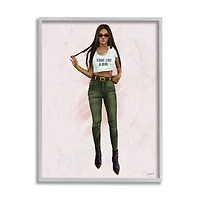 Stupell Industries Fight Like A Girl Wall Art in Gray Frame