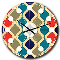 Designart 'Retro Ornamental Design Vi Mid-Century Modern Wall Clock