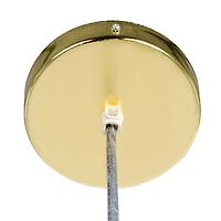 Hello Honey® Marina Natural Capiz & Gold Metal Orb Pendant Ceiling Light