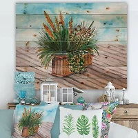 Designart - Yellow Spikelets of Houseplant With Green Stems