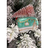 Wizardi 8.27" x 11.81" Glass Retro Camper Christmas Ornament, 1pc.