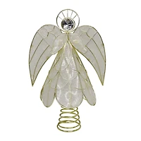 12" Faux Capiz Angel Lighted Tree Topper by Ashland®