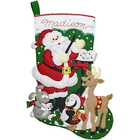 Bucilla Santa's Choir Practice Felt Stocking Kit