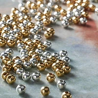 12 Packs: 300 ct. (3,600 total) Gold & Silver Craft Spacer Beads, 4mm by Bead Landing™
