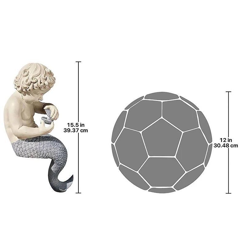 Design Toscano® 15.5" The Ocean's Little Treasures Mermaid Statue