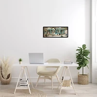 Stupell Industries European City Streets Traditional Restaurant Architecture Sidewalk Scene Framed Wall Art