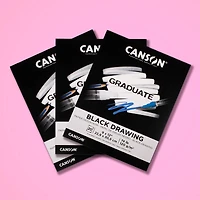 Canson® Graduate Foldover Black Drawing Pad, 9" x 12"