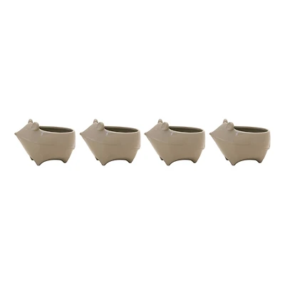6.5" Ceramic Mouse Planters, 4ct.