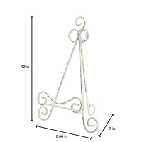 White 12" Distressed Easel Photo Stand by Studio Décor