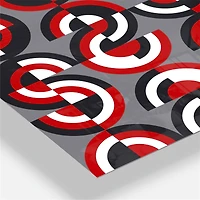 Designart Retro Circular Pattern Geometrical Mid-Century Modern Multipanel Wall Clock