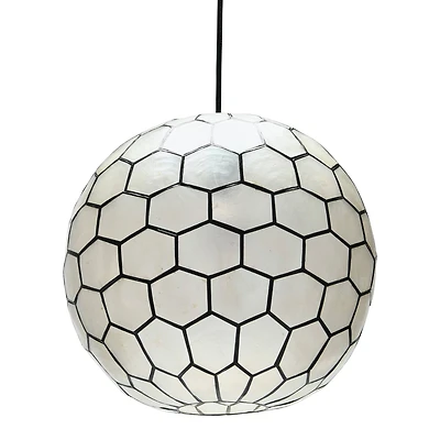 Hello Honey® Capiz Honeycomb Ceiling Light