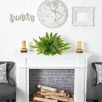 26" Green Fern Artificial Ledge Plant