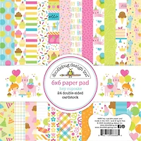 Doodlebug Design Inc.™ Petite Prints Hey Cupcake 6" x 6" Paper Pad, 24 Sheets