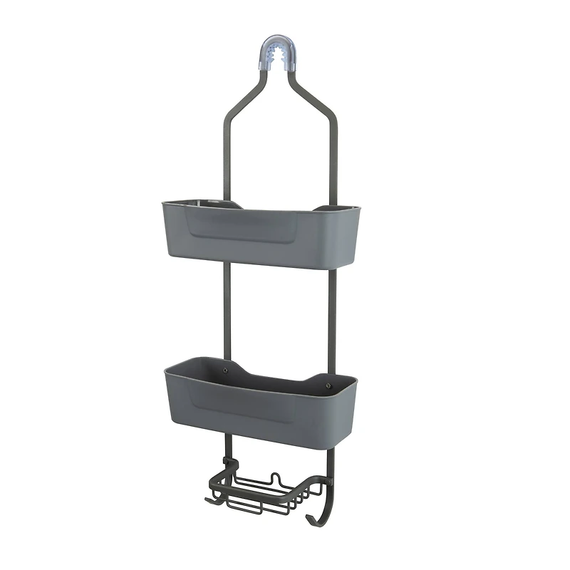Bath Bliss Gray Aluminum Shower Caddy