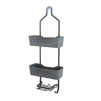 Bath Bliss Gray Aluminum Shower Caddy
