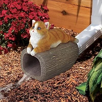 Design Toscano 8" Kitty Cat Gutter Guardian Downspout Statue
