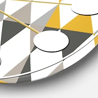 Designart 'Diamond Retro Viii Mid-Century Modern Wall Clock