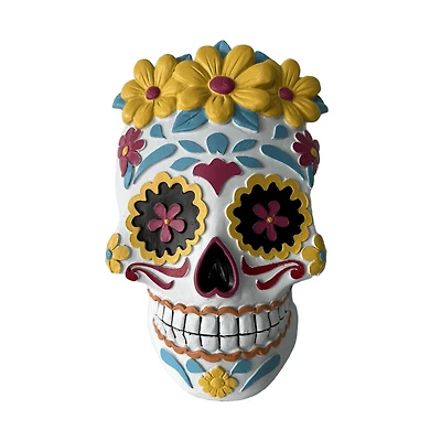 8.75" Sugar Skull with Flower Crown Tabletop Décor by Ashland®