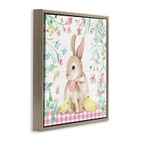 Stupell Industries Easter Bunny & Chicks Floater Framed Art