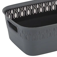 Kitchen Details Gray Gemstone Storage Tote Basket