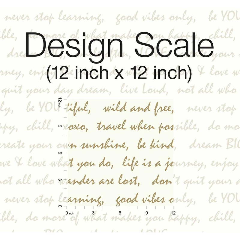 RoomMates Gold Dream Big Script Peel & Stick Wallpaper