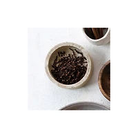 Hello Honey® 5" Beige Round Marble Dish & Bottle Holder