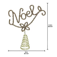 12" Gold Rhinestone Noel Lighted Tree Topper by Ashland®