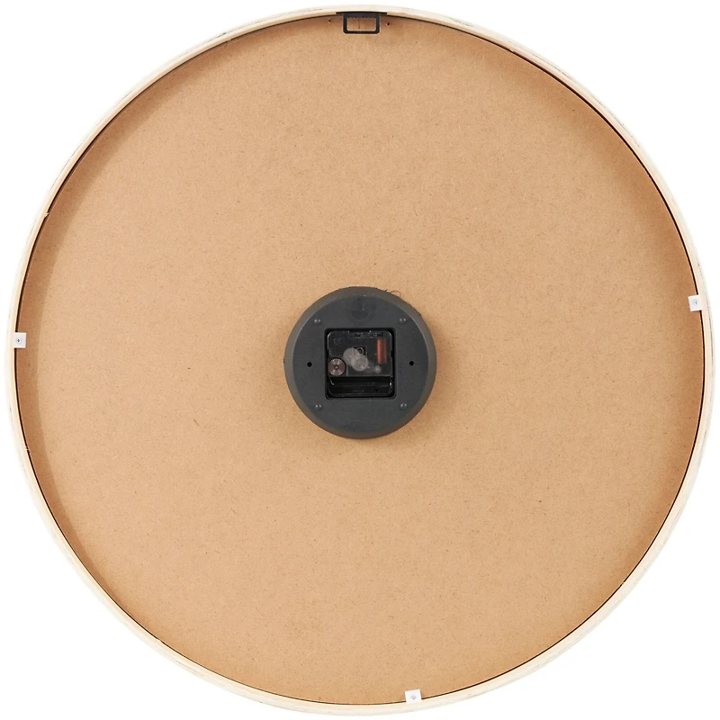 23.5" Natural Brown & Cream Tree Wall Clock