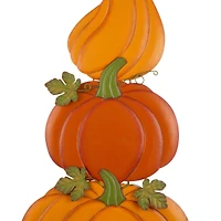 42" GlitzHome® 3-in-1 Metal Pumpkin Yard Stake