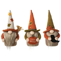 Glitzhome® 13" Fall Fabric Gnome Set