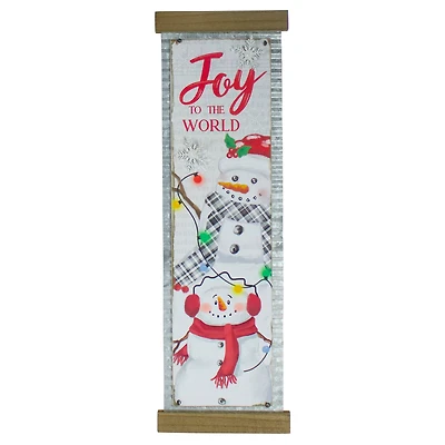 26" Joy to the World Galvanized Christmas Wall Décor
